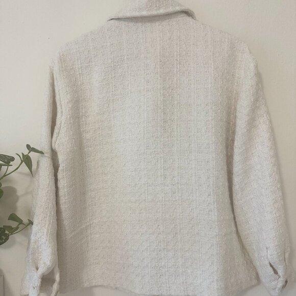 ✨ Anthropologie Textured Tweed Button-Up Jacket ✨ - Picture 4 of 7